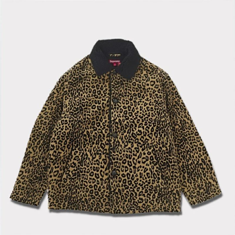 Supreme シュプリーム 2024AW Kindermann Uncut Corduroy Car Coat キンダーマンアンカットコーデュロイカーコート レオパード