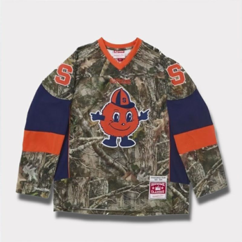 Supreme シュプリーム 2024AW Mitchell & Ness NCAA Hockey Jersey ミッチェル&ネスNCAAホッケージャージー トゥルーティンバーカモ