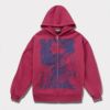 Supreme シュプリーム 2024AW Hysteric Glamour Thermaｌ Lined Zip Up Hooded Sweatshirt ヒステリックグラマーサーマルスクルーネックラインドジップアップフードパーカー ウォッシュレッド