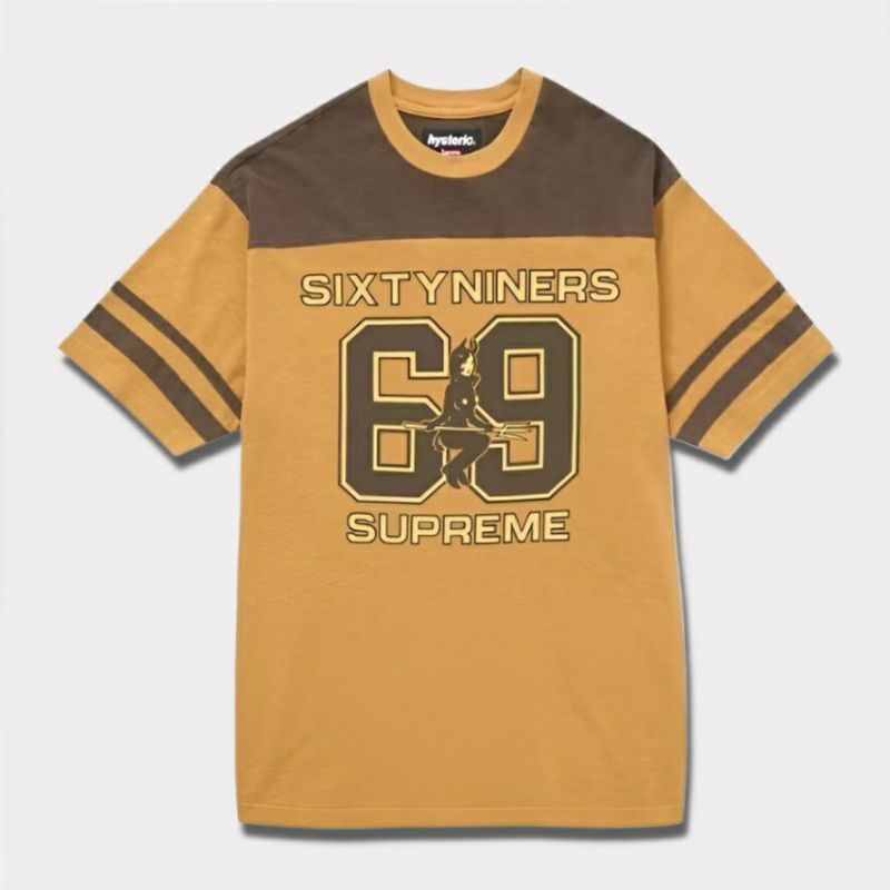 Supreme シュプリーム 2024AW Hysteric Glamour 69 Football Top Tee ヒステリックグラマー69フットボールトップTシャツ マスタード