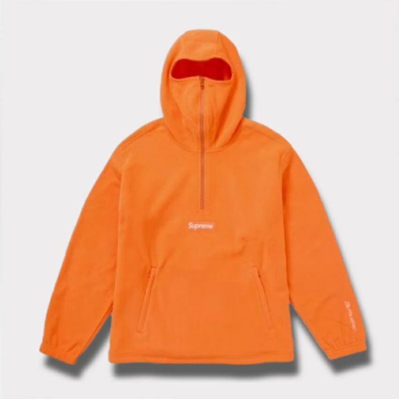 Supreme シュプリーム 2024AW Polartec Facemask Half Zip Hooded Sweatshirt ポラーテックフェイスマスクハーフジップフードパーカー 　オレンジ