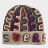 Supreme シュプリーム 2024AW Yarn Applique Beanie ヤーンアップリケビーニー タン