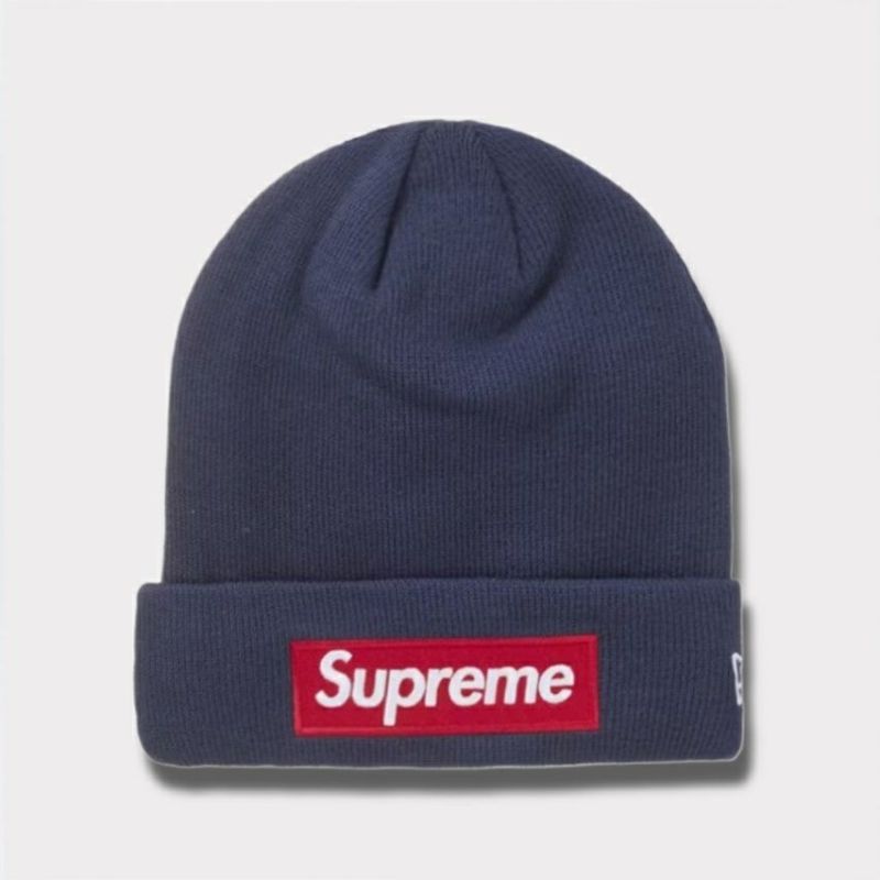 Supreme シュプリーム 2024AW New Era Box Logo Beanie ie ニューエラボックスロゴビーニー ネイビー 紺