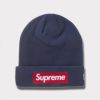 Supreme シュプリーム 2024AW New Era Box Logo Beanie ie ニューエラボックスロゴビーニー ネイビー 紺