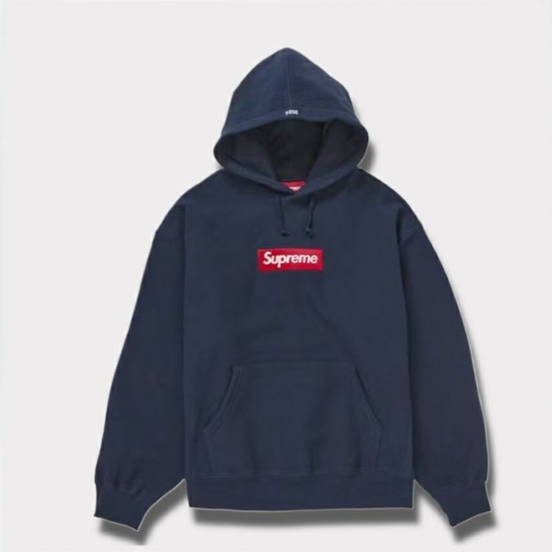  Supreme シュプリーム 2024AW Box Logo Hooded Sweatshirt ボックスロゴフードパーカー ネイビー　紺