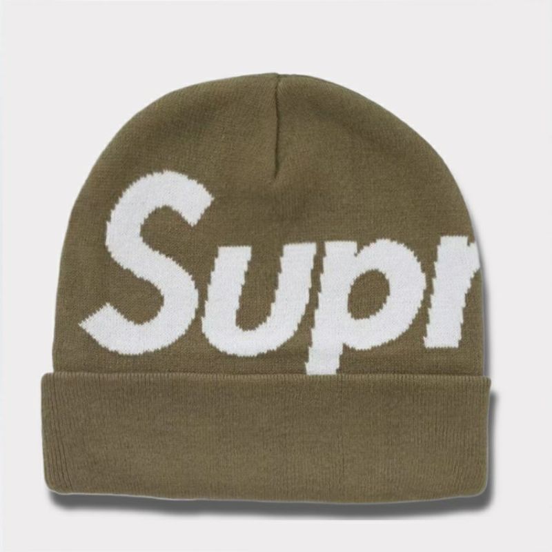  Supreme シュプリーム 2024AW Big Logo Beanie ビッグロゴビーニー オリーブ
