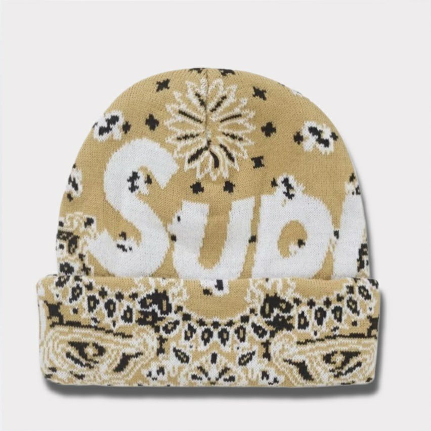 Supreme シュプリーム 2024AW Big Logo Beanie ビッグロゴビーニー　カーキバンダナ