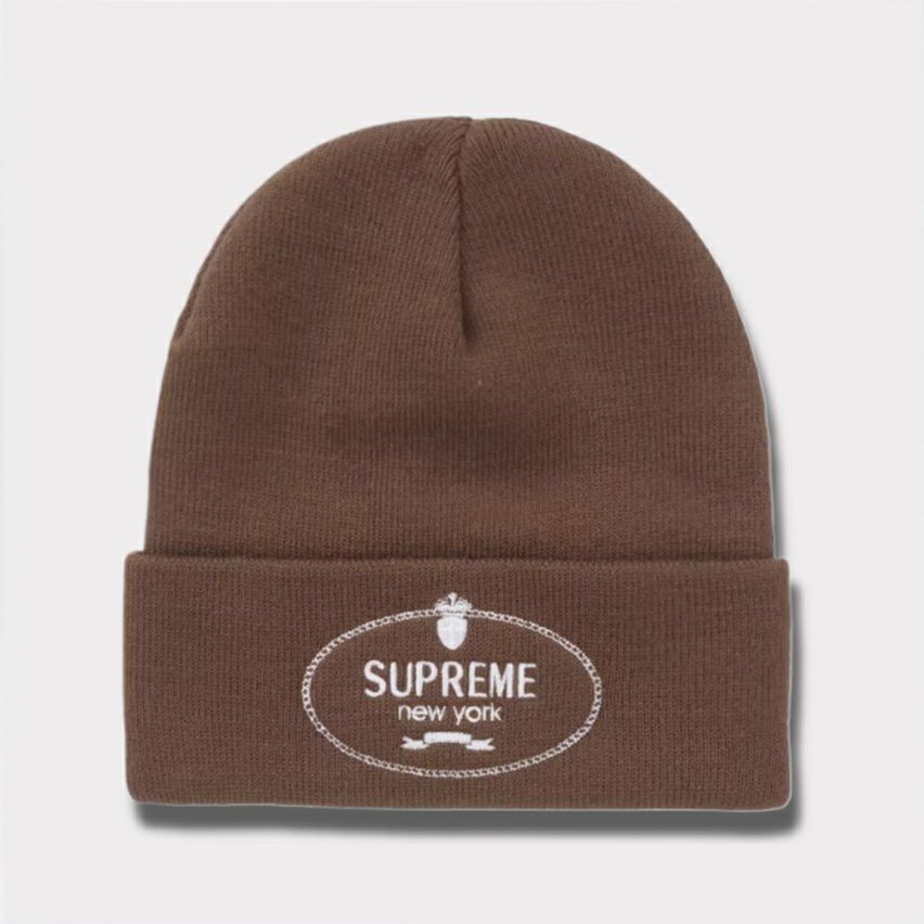 Supreme シュプリーム 2024AW Crest Beanie クレストビーニー ブラウン 茶