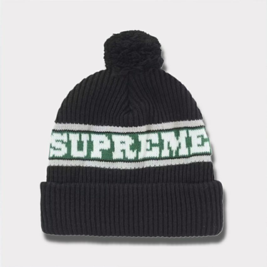 Supreme シュプリーム 2024AW Big Stripe Beanie ビッグストライプビーニー ブラック 黒