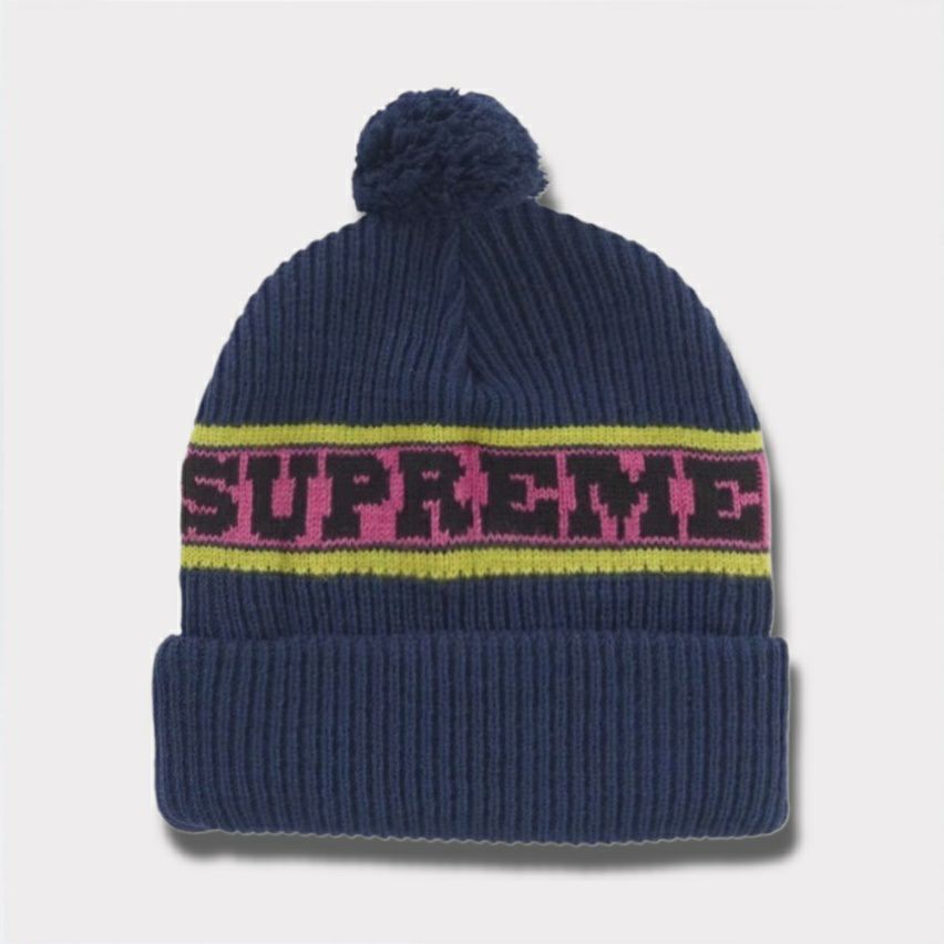 Supreme シュプリーム 2024AW Big Stripe Beanie ビッグストライプビーニー ネイビー 紺