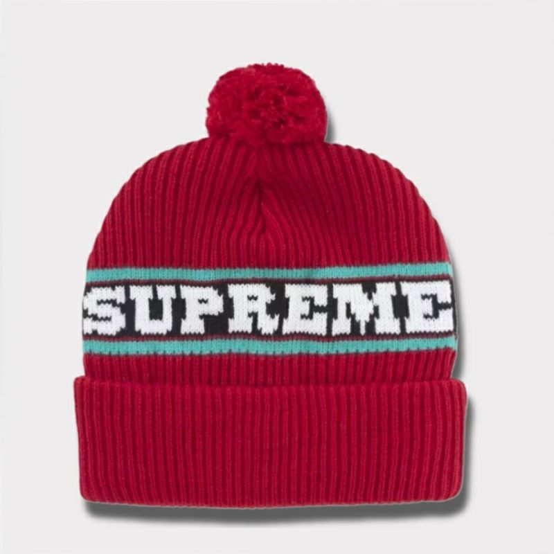 Supreme シュプリーム 2024AW Big Stripe Beanie ビッグストライプビーニー レッド 赤