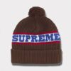 Supreme シュプリーム 2024AW Big Stripe Beanie ビッグストライプビーニー ブラウン　茶