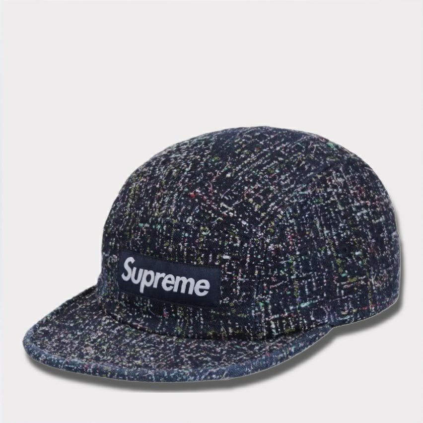 Supreme シュプリーム 2024AW Denim Boucle Camp Cap デニムブークレキャップ インディゴ