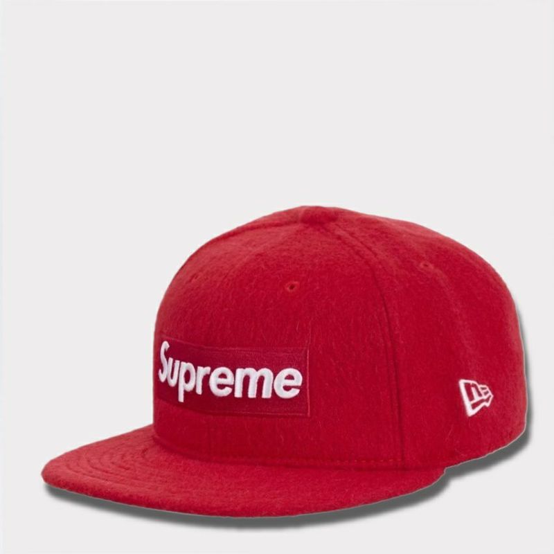 Supreme シュプリーム Brushed Wool Box Logo New Era Cap ブラッシュウールボックスロゴニューエラキャップ レッド　赤