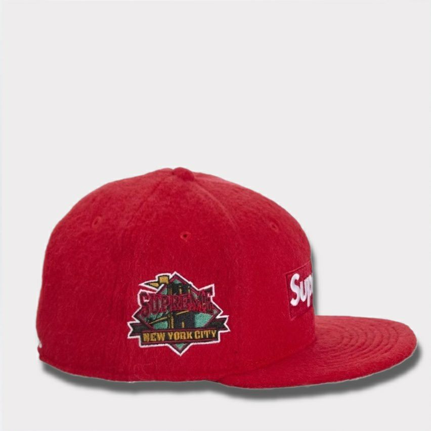 Supreme シュプリーム Brushed Wool Box Logo New Era Cap ブラッシュウールボックスロゴニューエラキャップ レッド　赤1