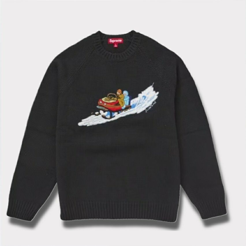 Supreme シュプリーム 2024AW Snowmobile Sweater スノーモバイルセーター ブラック 黒