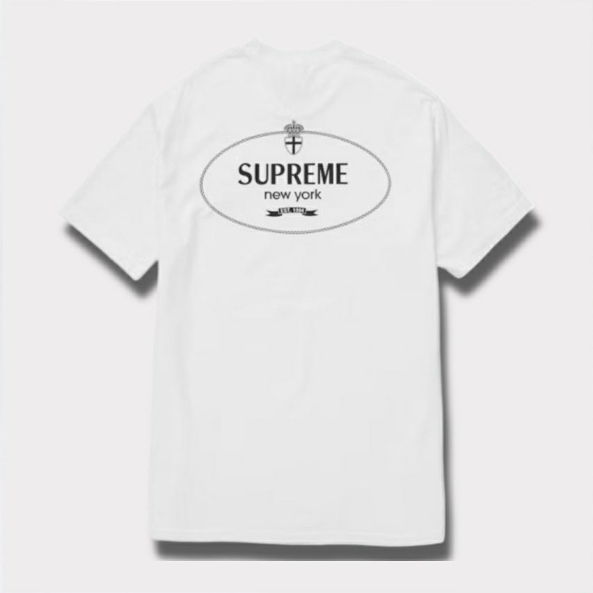 Sサイズ】Supreme Crest Tee クレスト Tシャツ ホワイト 白