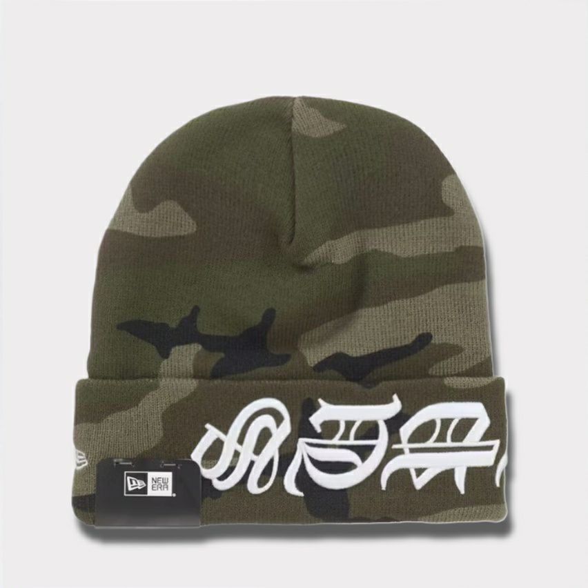 Supreme シュプリーム 2025SS Blackletter New Era Beanie ブラックレターニューエラビーニー ウッドランドカモ