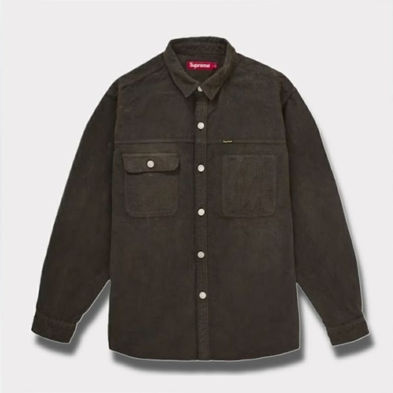 Supreme シュプリーム 2025SS Washed Corduroy Shirt ウォッシュコーデュロイシャツ ブラウン 茶