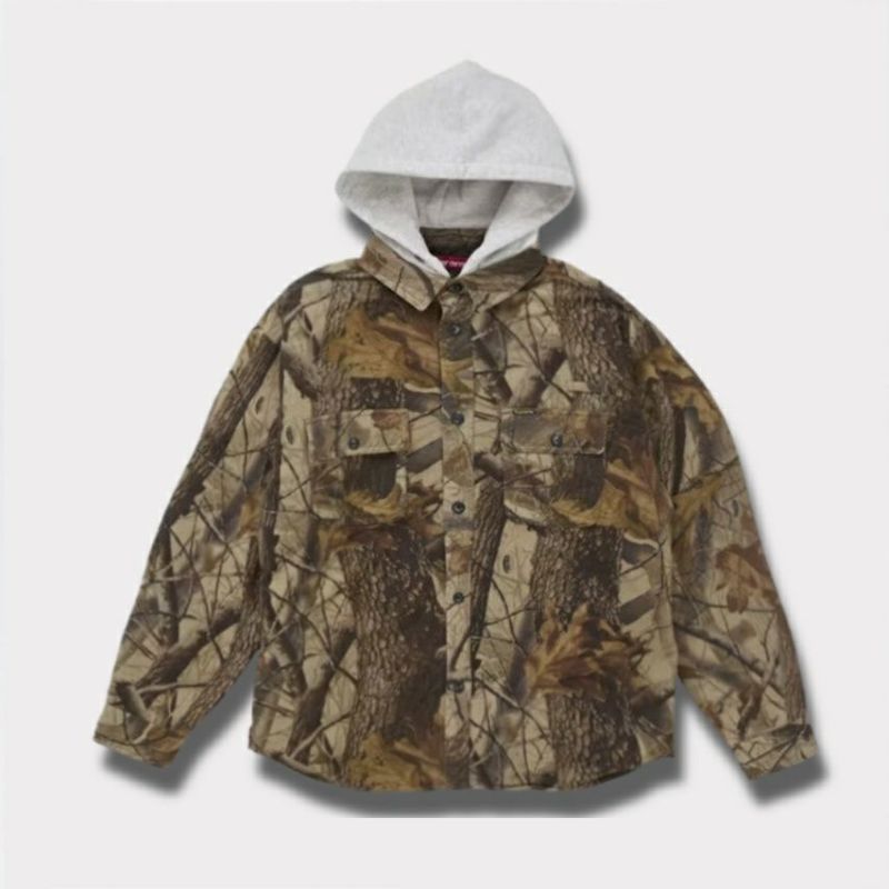 Supreme シュプリーム 2025SS Quilted Lined Hooded Flannel Shirt キルトラインフードフランネルシャツ リアルツリーカモ