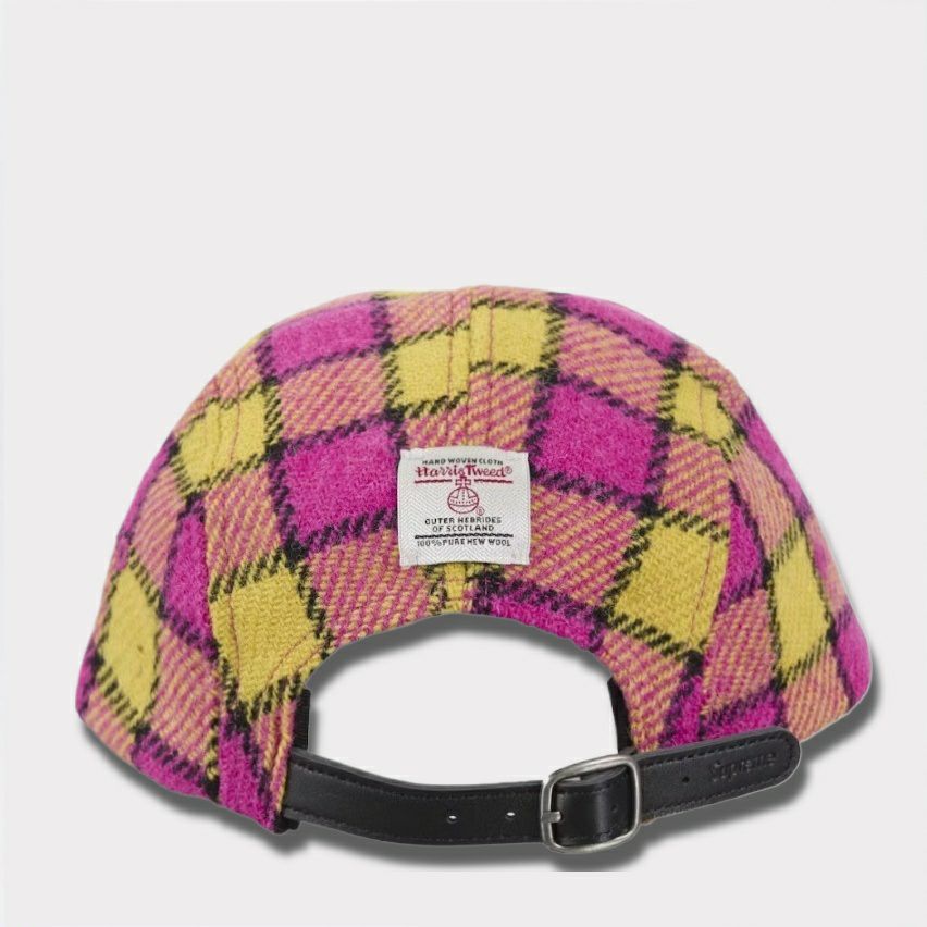 Supreme シュプリーム 2025SS Harris Tweed Camp Cap ハリスツイードキャンプキャップ ピンクプレイド2