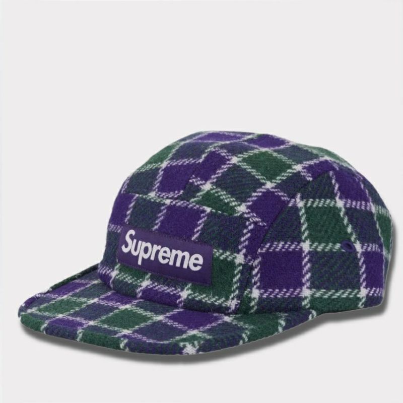 Supreme シュプリーム 2025SS Harris Tweed Camp Cap ハリスツイードキャンプキャップ グリーンプレイド1