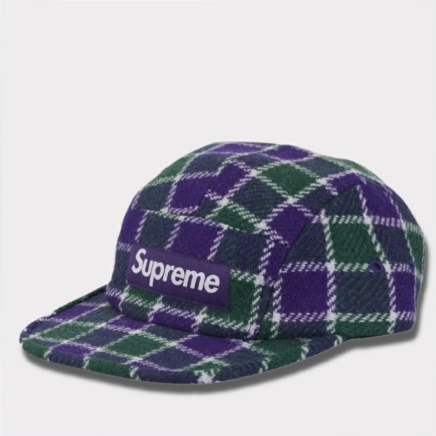 Supreme シュプリーム 2025SS Harris Tweed Camp Cap ハリスツイードキャンプキャップ グリーンプレイド1