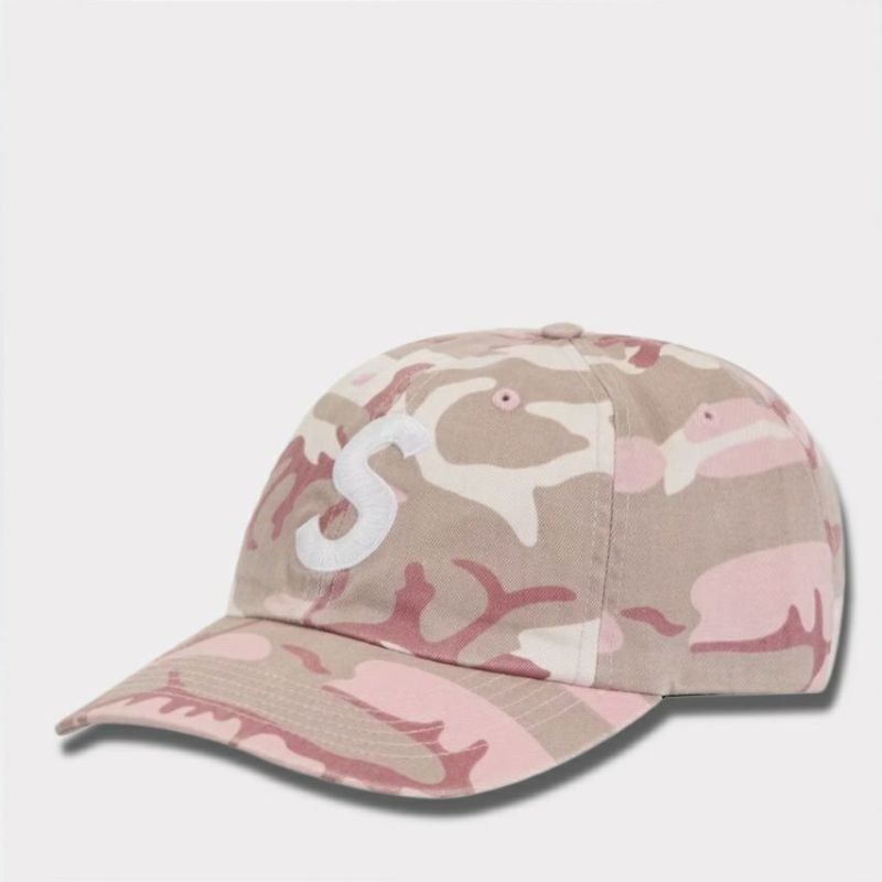  Supreme シュプリーム 2025SS Pigment Coated S Logo 6Panel ピグメントコートSロゴ6パネルキャップ ピンクカモ