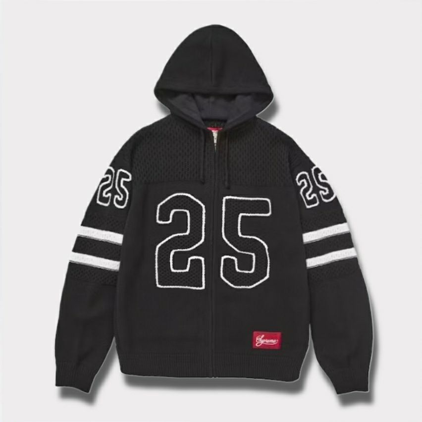 Supreme シュプリーム 2025SS Sport Zip Up Hooded Sweater スポーツジップアップフードセーター ブラック 黒