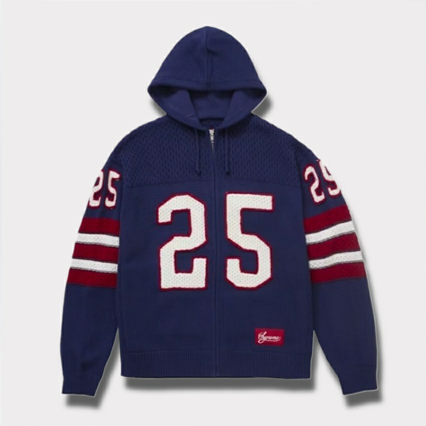 Supreme シュプリーム 2025SS Sport Zip Up Hooded Sweater スポーツジップアップフードセーター ネイビー　紺