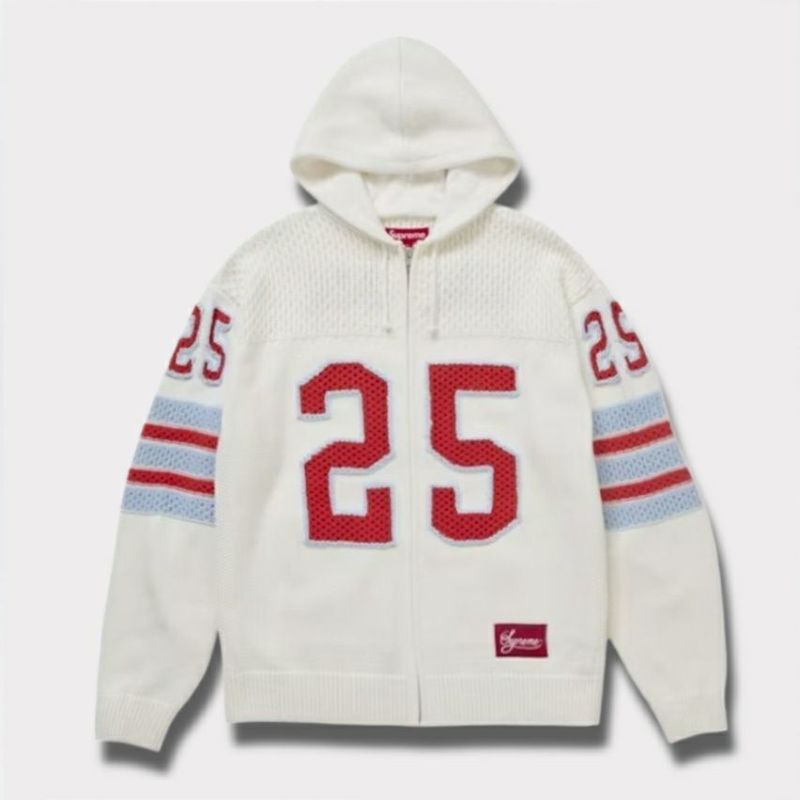 Supreme シュプリーム 2025SS Sport Zip Up Hooded Sweater スポーツジップアップフードセーター　ホワイト