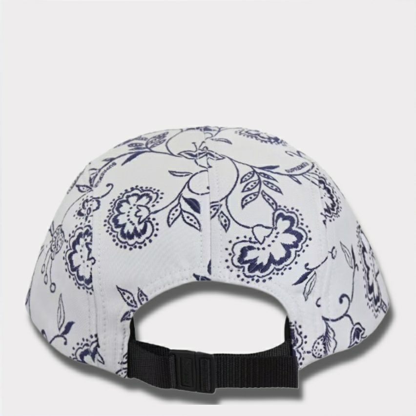  Supreme シュプリーム 2025SS Floral Jacquard Camp Cap フローラルジャガードキャンプキャップ ホワイト1