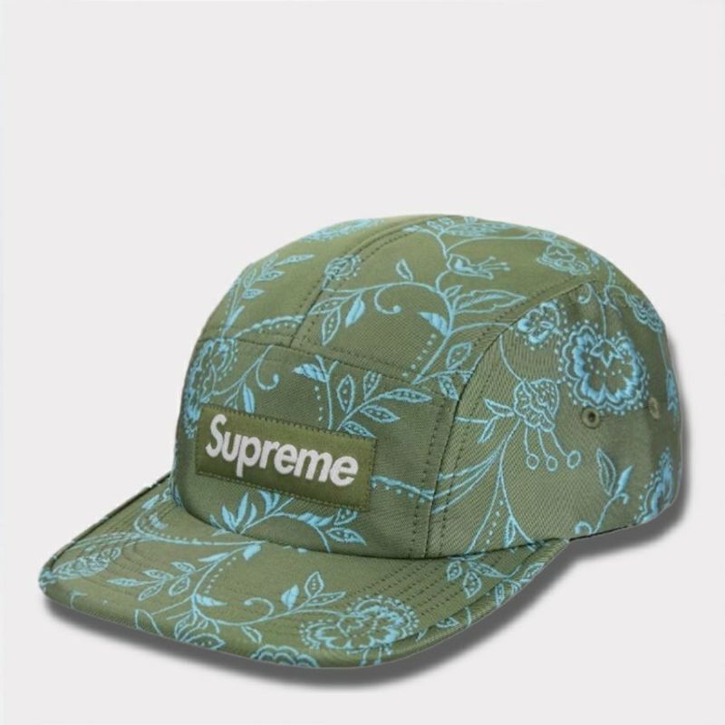 Supreme シュプリーム 2025SS Floral Jacquard Camp Cap フローラルジャガードキャンプキャップ グリーン