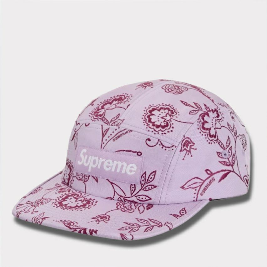 Supreme シュプリーム 2025SS Floral Jacquard Camp Cap フローラルジャガードキャンプキャップ ピンク