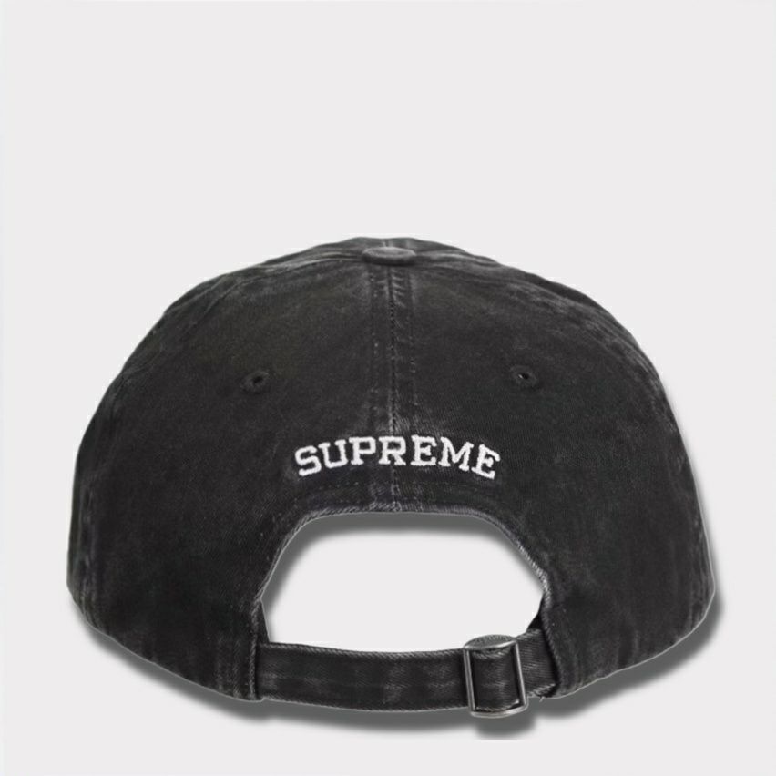 Supreme シュプリーム 2025SS License Plate 6Panel Cap ライセンスプレート6パネルキャップ ブラック　黒1