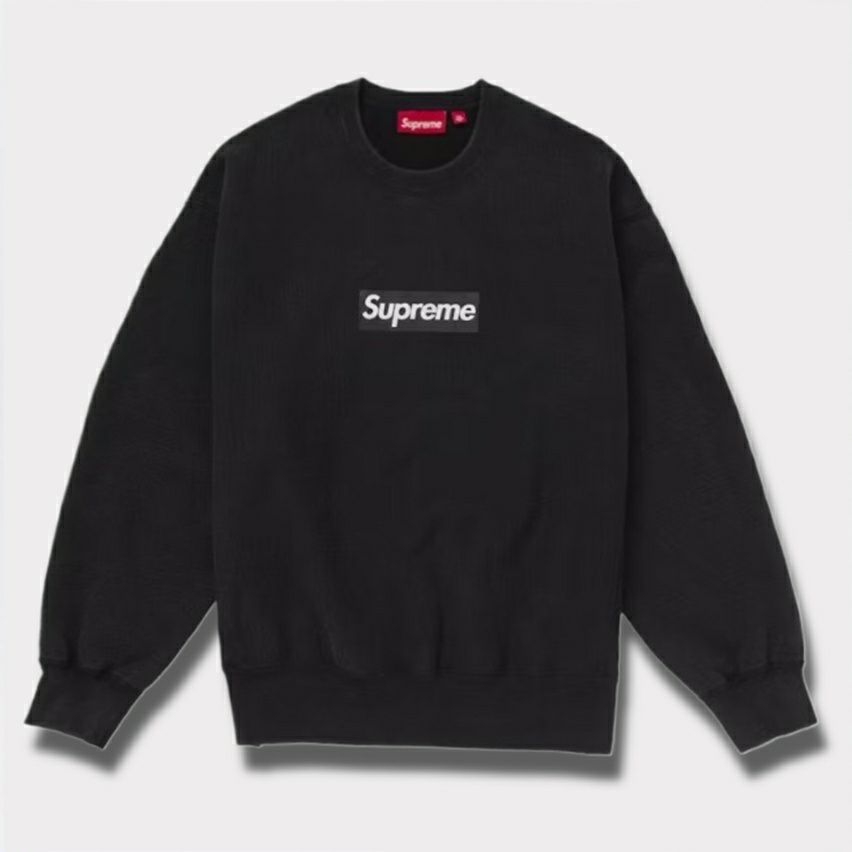Supreme シュプリーム 2025SS Washed Box Logo Crewneck ウォッシュボックスロゴクルーネック ブラック 黒
