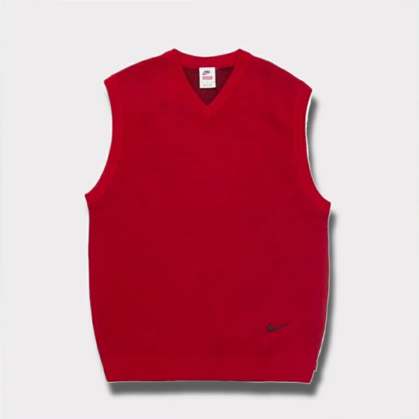 Supreme シュプリーム 2025SS Nike Sweater Vest ナイキセーターベスト レッド 赤1