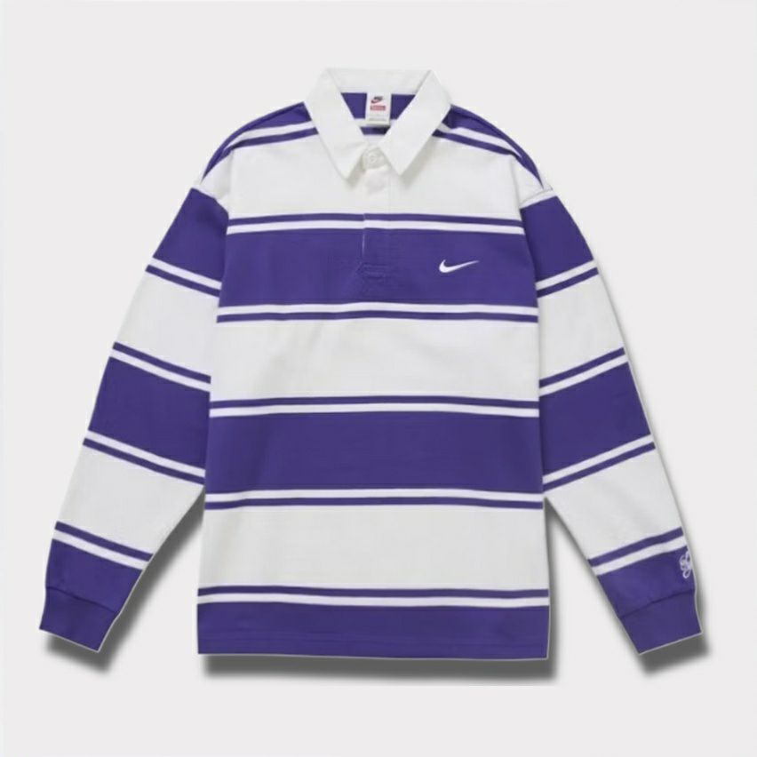 Supreme シュプリーム 2025SS Nike Stripe Rugby ナイキストライプラグビー パープル1