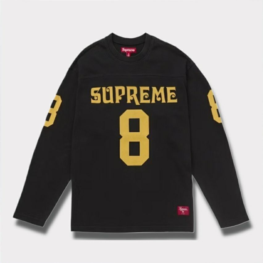 Supreme シュプリーム 2025SS Affiliated L/S Football Top アフィリエイトロングスリーブトップ Tシャツ ブラック 黒