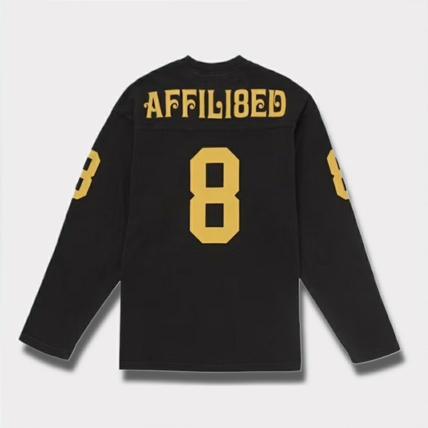 Supreme シュプリーム 2025SS Affiliated L/S Football Top アフィリエイトロングスリーブトップ Tシャツ ブラック 黒1