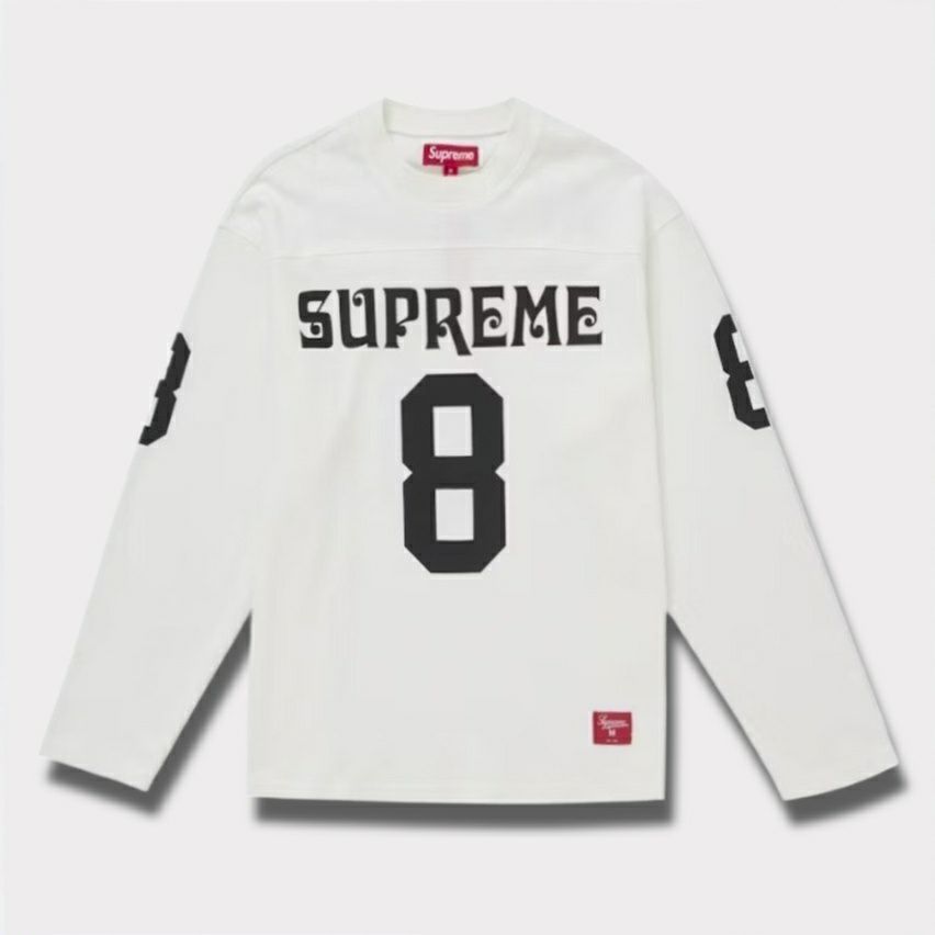 Supreme シュプリーム 2025SS Affiliated L/S Football Top アフィリエイトロングスリーブトップ Tシャツ ホワイト 白