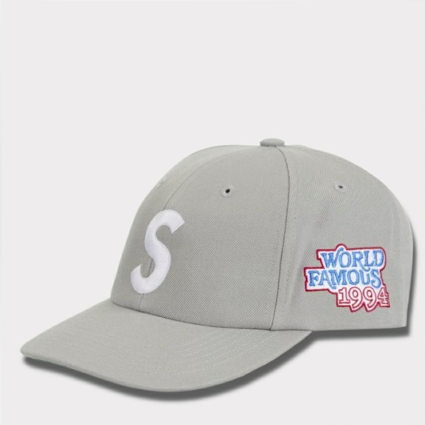 Supreme シュプリーム 2025SS World Famous S Logo 6Panel Cap ワールドフェイマスSロゴ6パネルキャップ グレー　灰