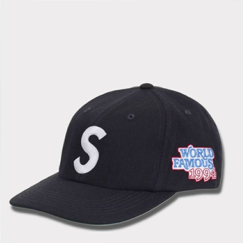 Supreme シュプリーム 2025SS World Famous S Logo 6Panel Cap ワールドフェイマスSロゴ6パネルキャップ ネイビー　紺
