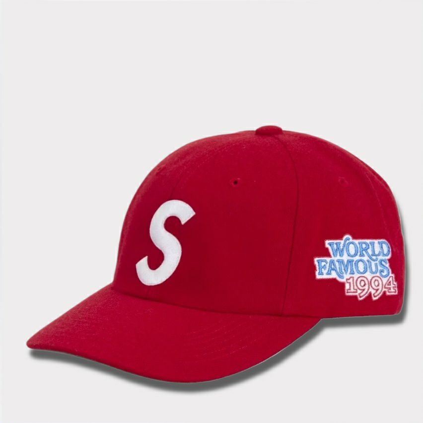 Supreme シュプリーム 2025SS World Famous S Logo 6Panel Cap ワールドフェイマスSロゴ6パネルキャップ レッド　赤