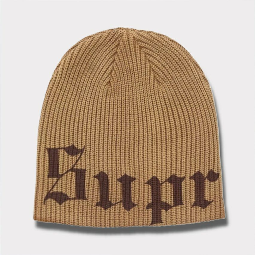  Supreme シュプリーム 2025SS Old English Printed Beanie オルドイングリッシュプリントビーニー ニット帽 タン