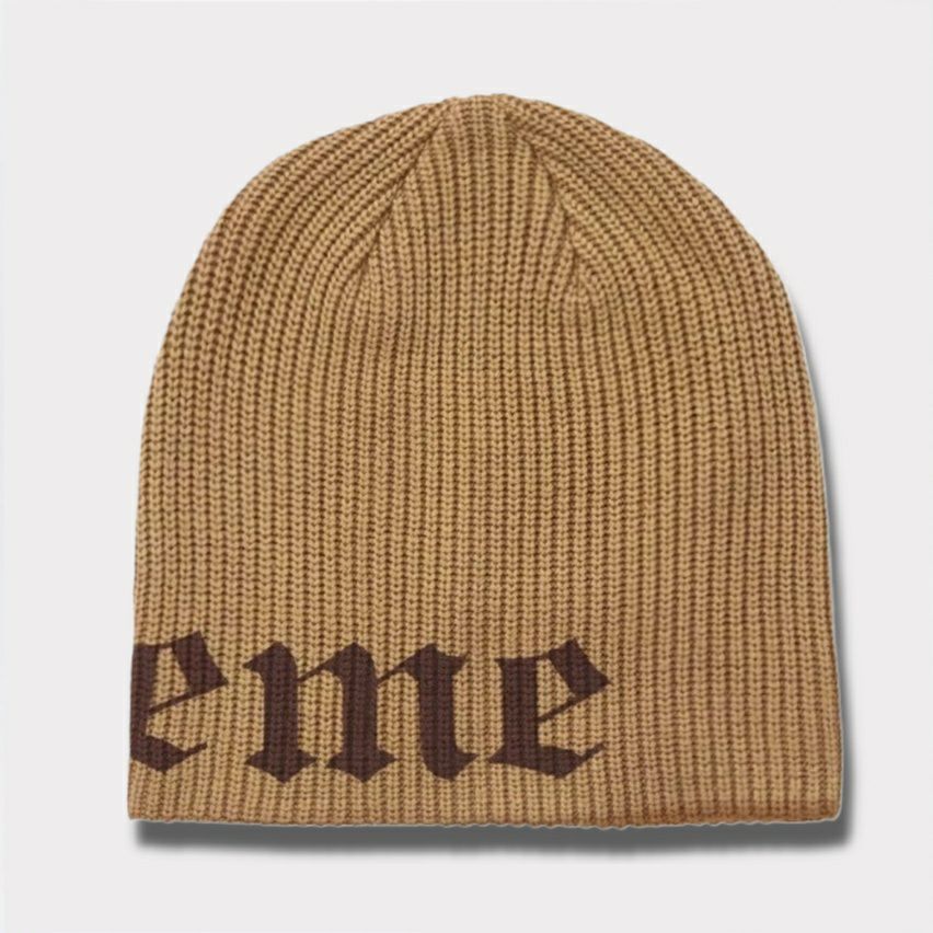  Supreme シュプリーム 2025SS Old English Printed Beanie オルドイングリッシュプリントビーニー ニット帽 タン2
