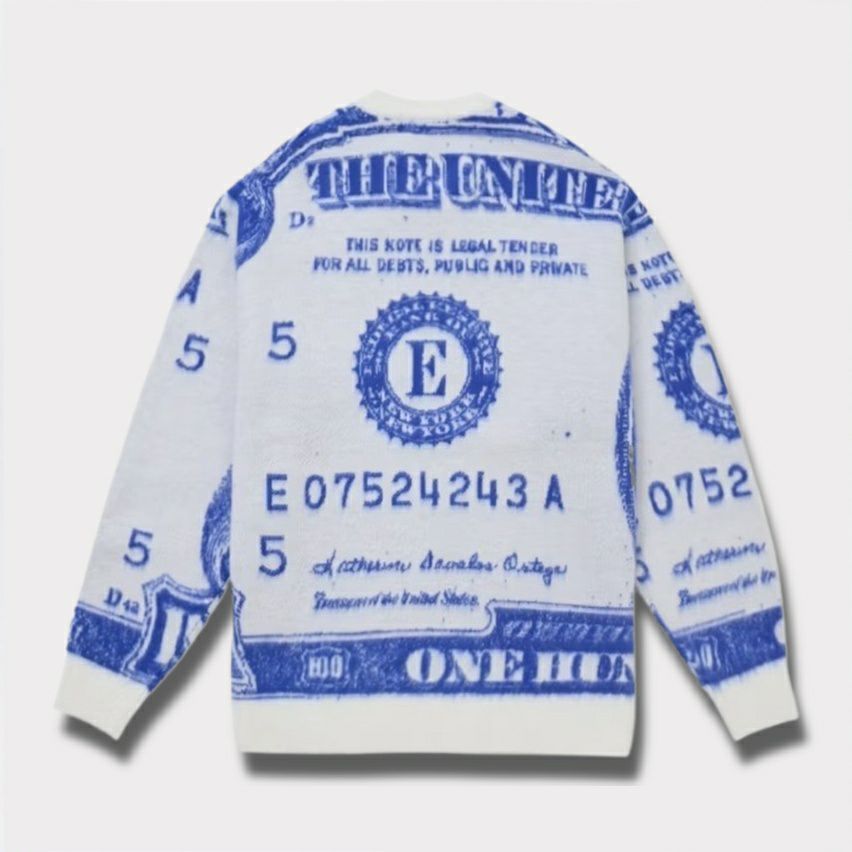 Supreme シュプリーム 2025SS Money Sweater マニーセーター ホワイト 白1