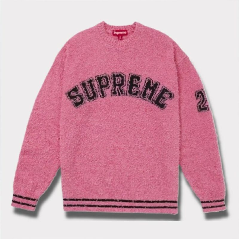 Supreme シュプリーム 2025SS Textured Arc Sweater テクスチャードアークセーター ピンク