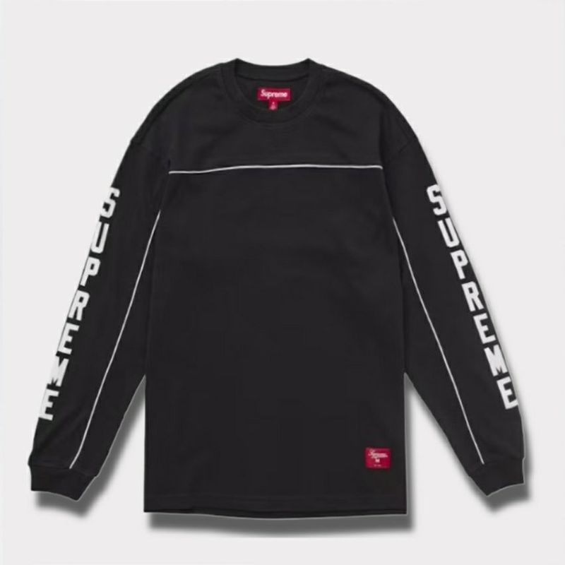 Supreme シュプリーム 2025SS Paneled piping L/S Top パネルパイピングロングスリーブトップ Tシャツ ブラック　黒