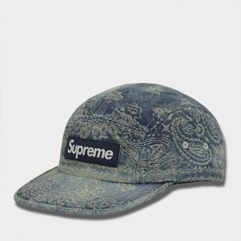 Supreme シュプリーム 2025SS Bandana Jacquard Denim Camp Cap バンダナジャガードデニムキャンプキャップ ブルー 青